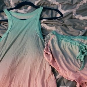 Tie dye pink and blue pyjama set